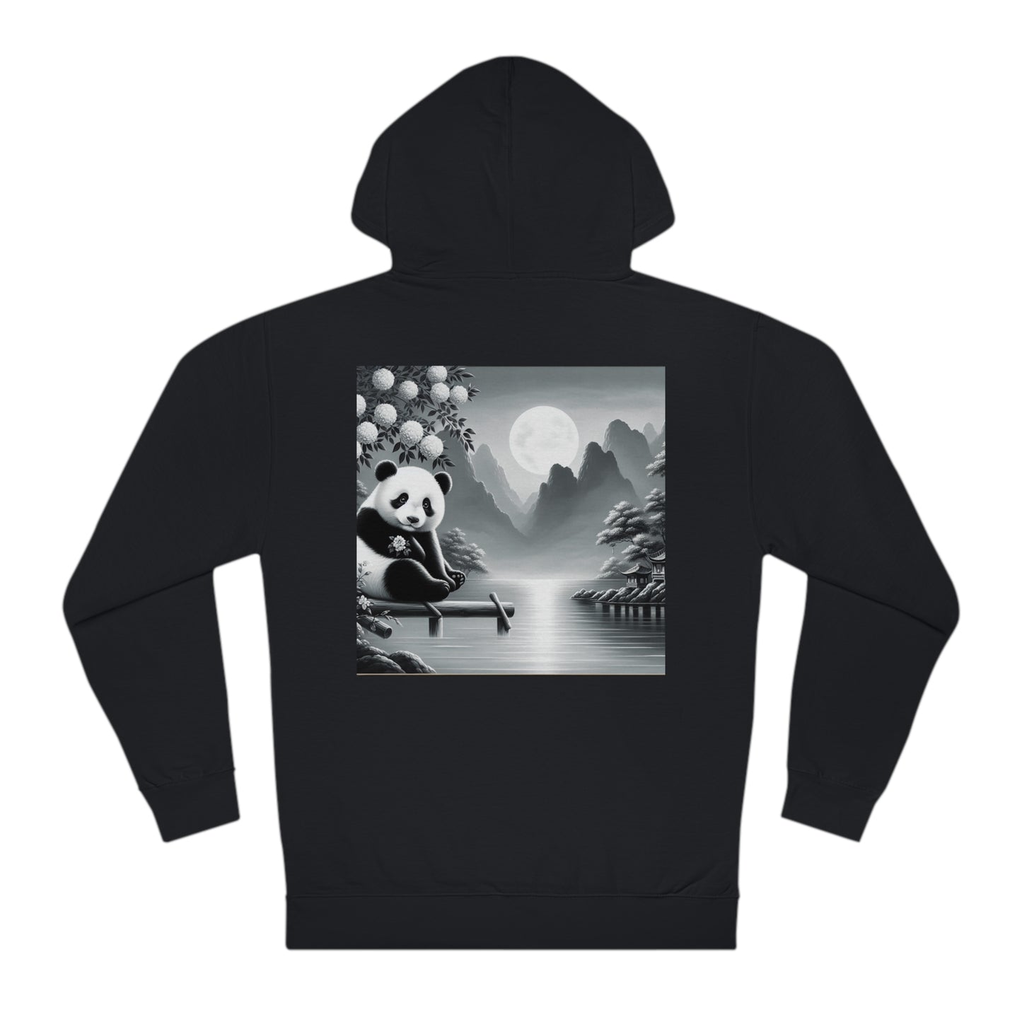 "Moonlit Panda Serenity"- Hoodie