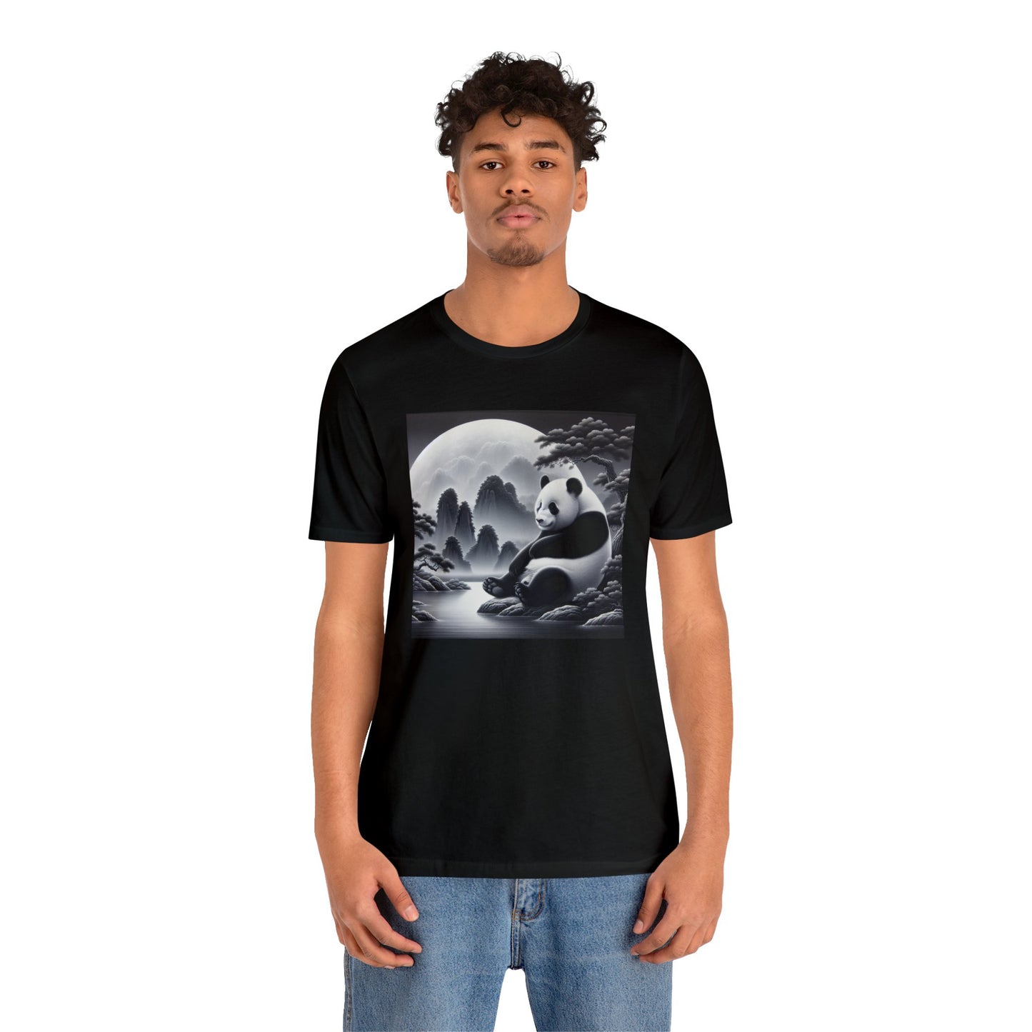 "Moonlit Majesty: Panda's Serenity"- Tshirt
