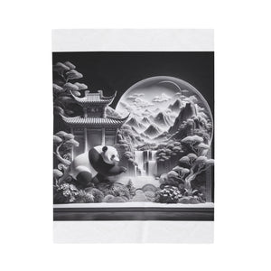 "Panda's Lunar Grace" -Blanket