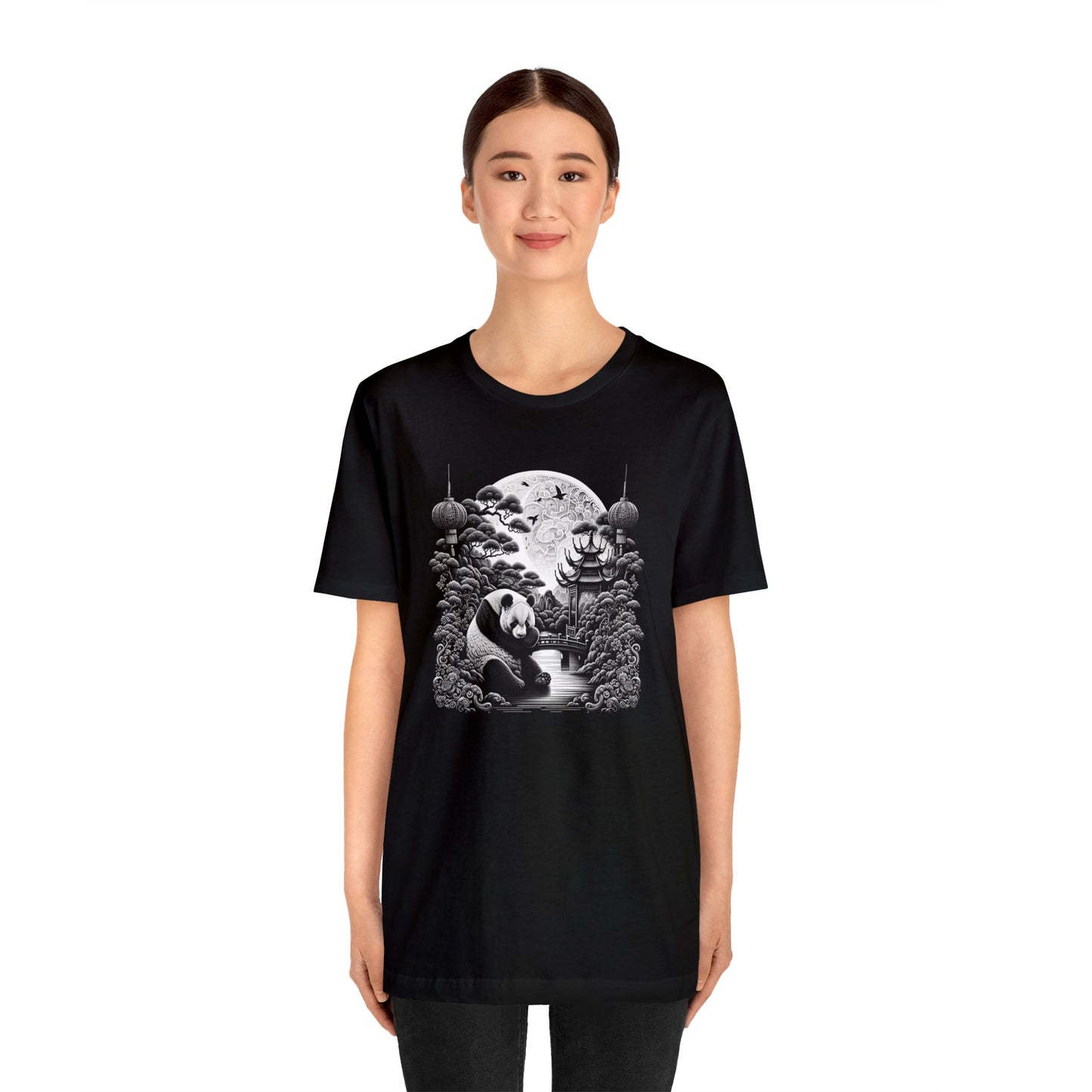 "Moonlit Majesty: Panda's Grace"- Tshirt