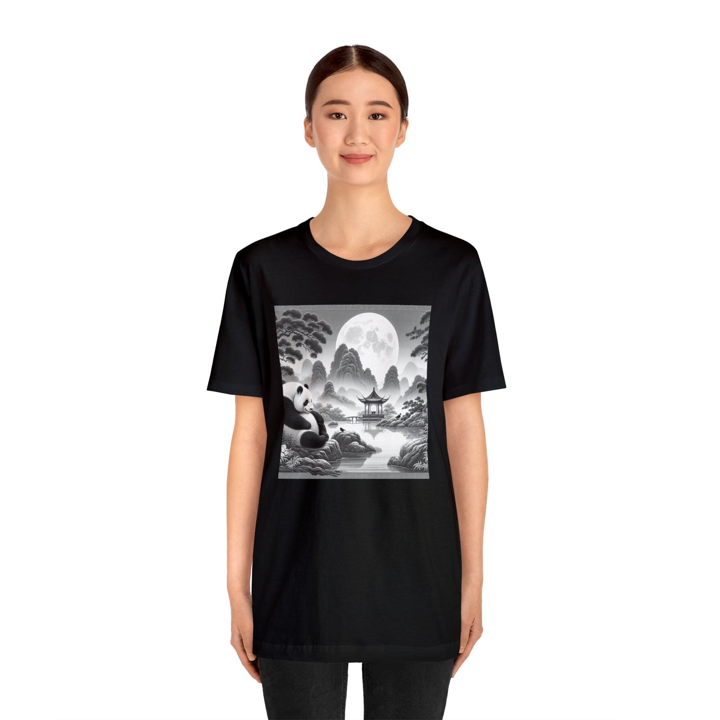 "Panda Moon Serenity"- Tshirt