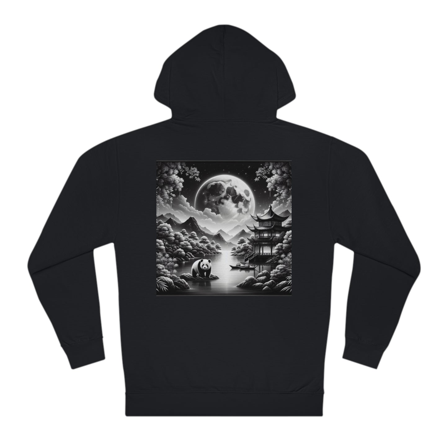 "Panda's Lunar Elegance"- Hoodie