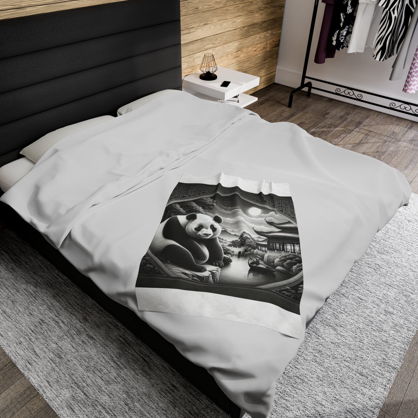 "Graceful Luna: Panda's Peace" -Blanket