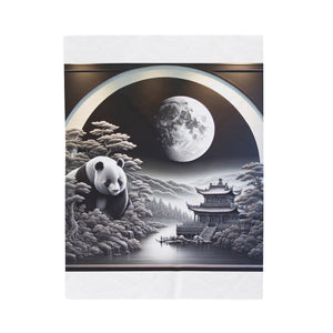 "Moonlit Panda Serenity" -Blanket
