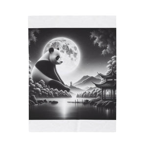 "Panda's Lunar Splendor" -Blanket