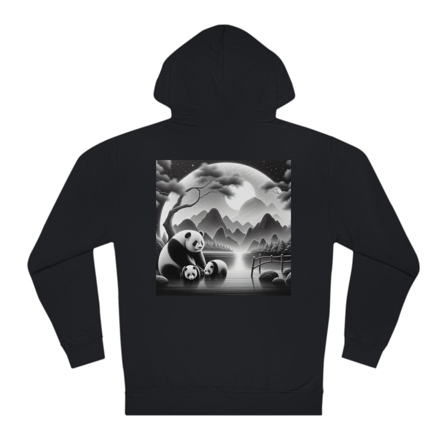 "Panda's Lunar Elegance"- Hoodie