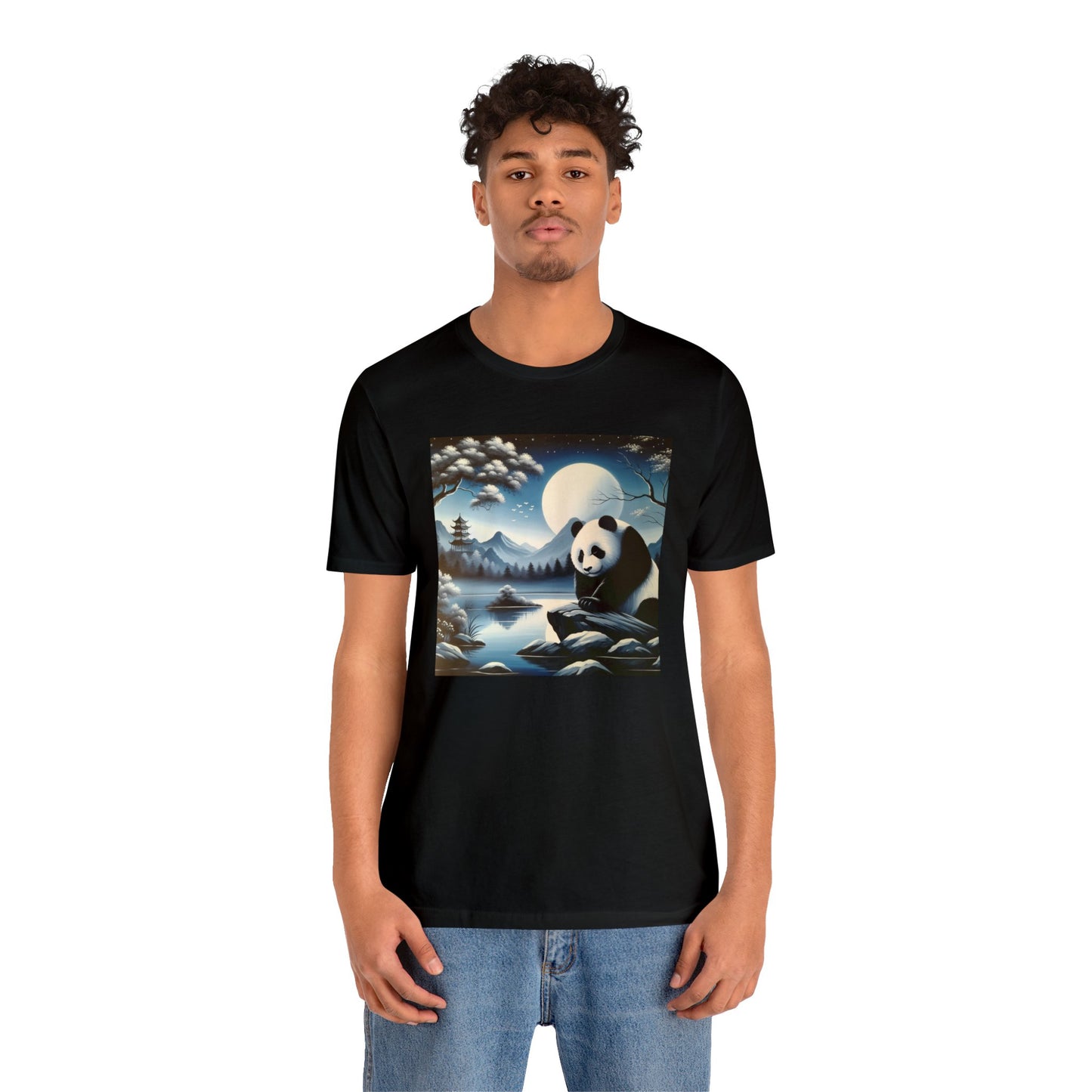 "Moonlit Panda Majesty"- Tshirt