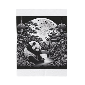 "Moonlit Majesty: Panda's Grace" -Blanket