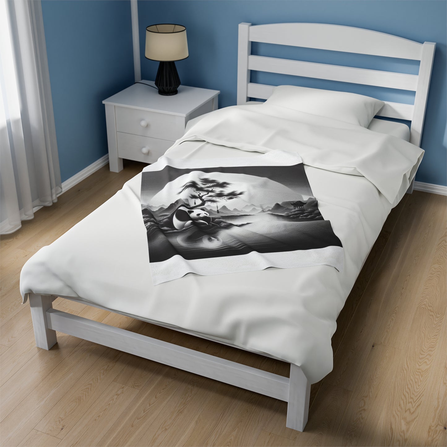 "Majestic Moonlit Panda" -Blanket
