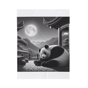 "Moonlit Panda Majesty" -Blanket