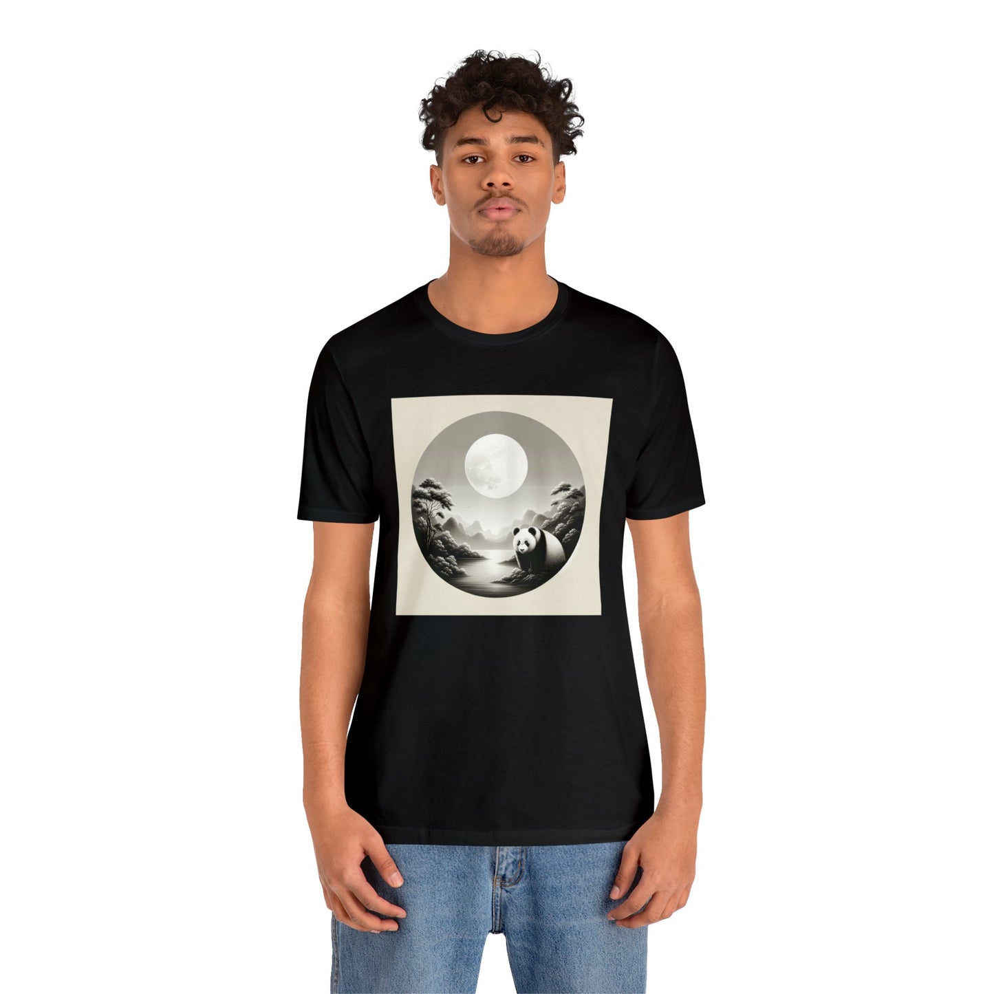 "Moonlit Panda: Serene Majesty"- Tshirt