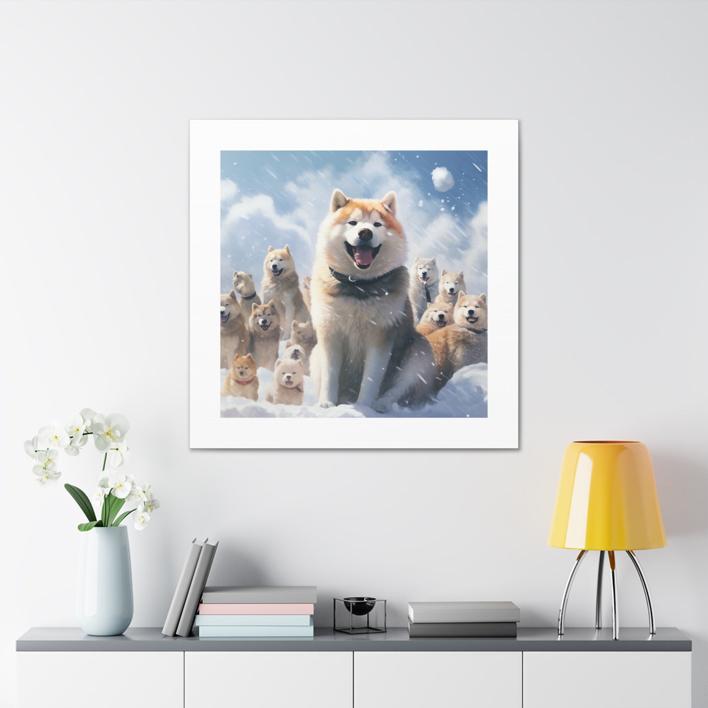 "Snowy Dog Pals Print"