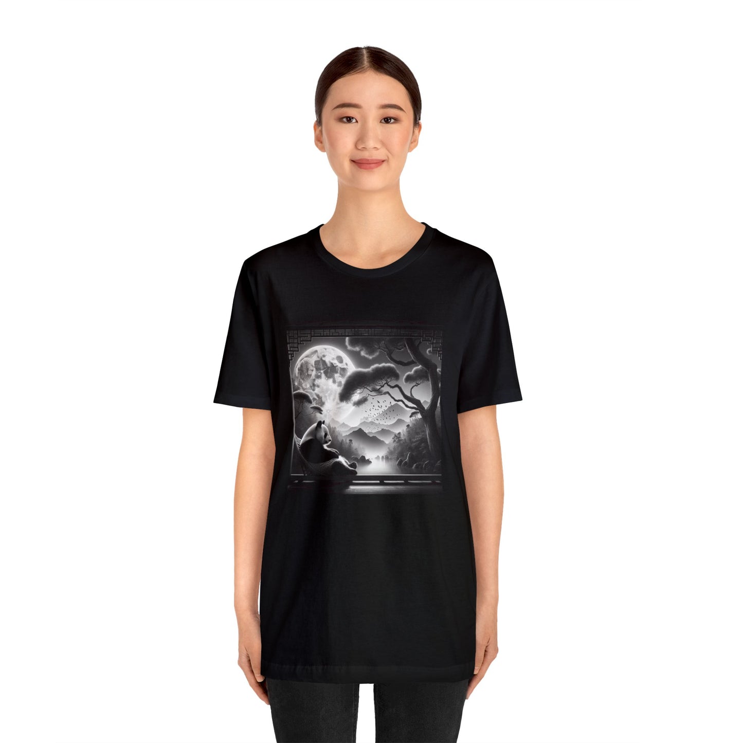 "Serene Lunar Panda"- Tshirt