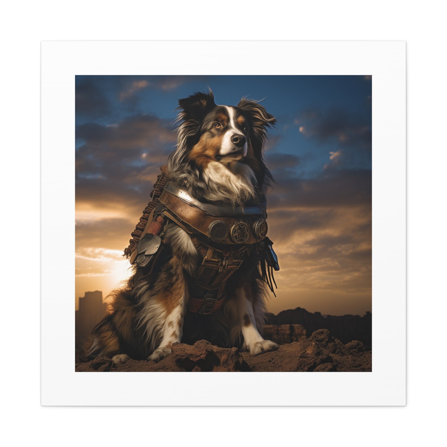 "Heroic Canine Battle Print."