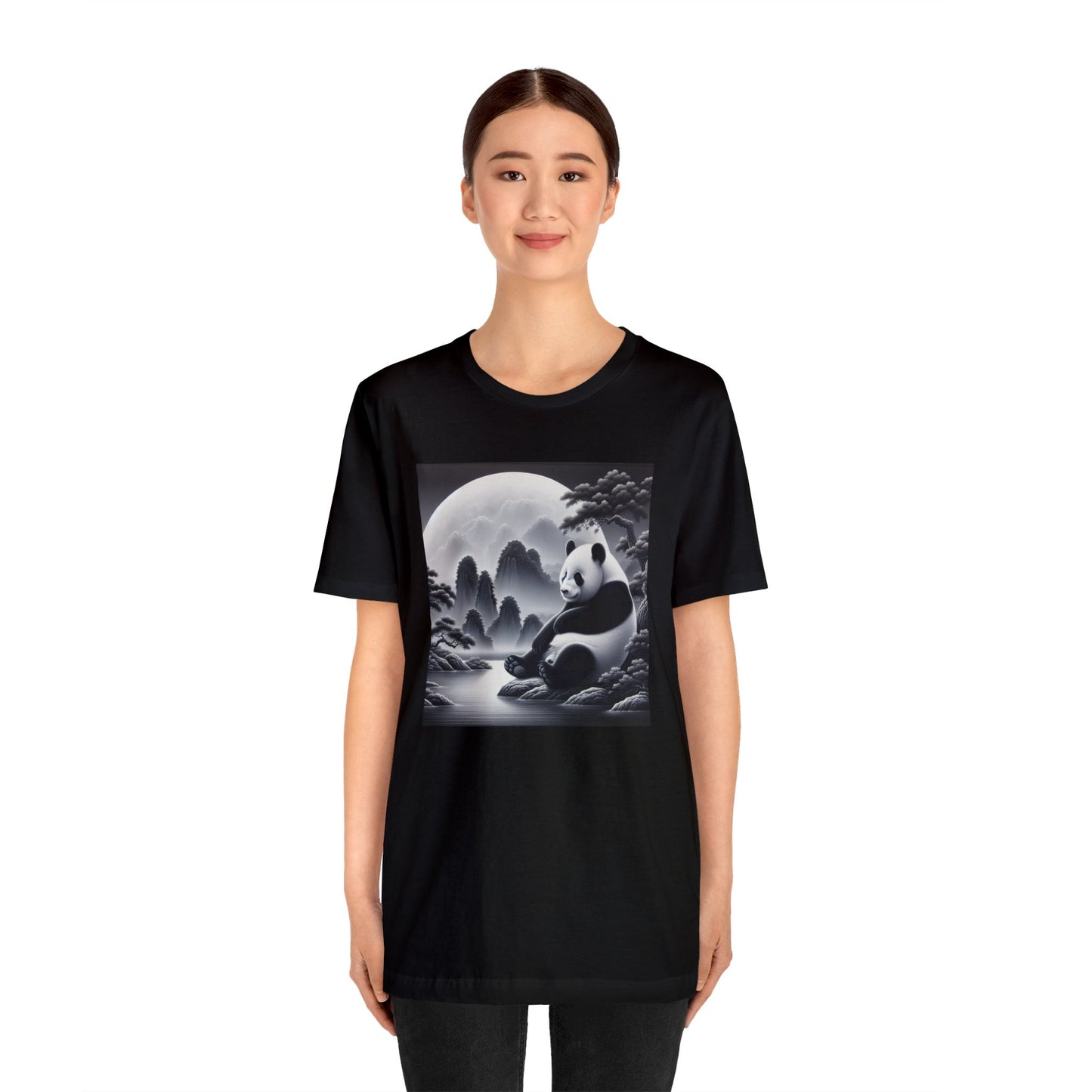 "Moonlit Majesty: Panda's Serenity"- Tshirt