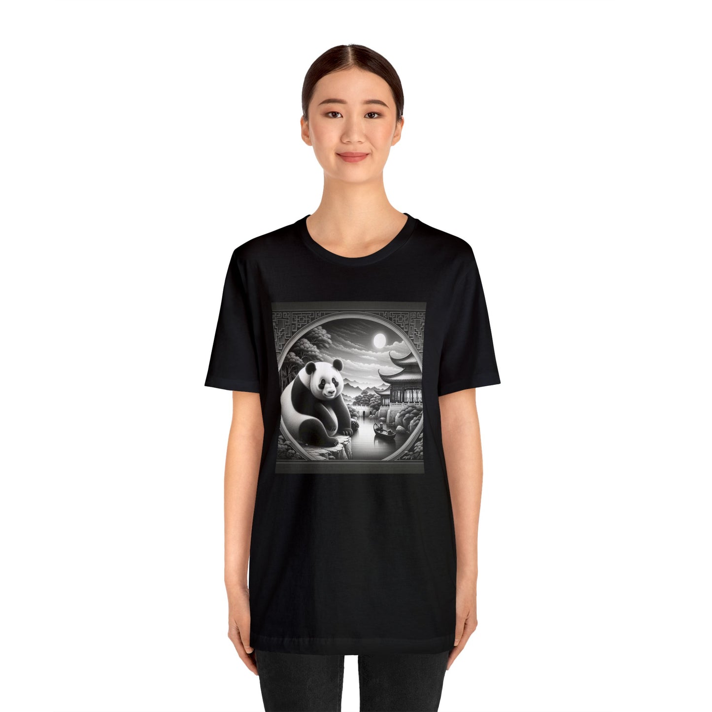"Graceful Luna: Panda's Peace"- Tshirt