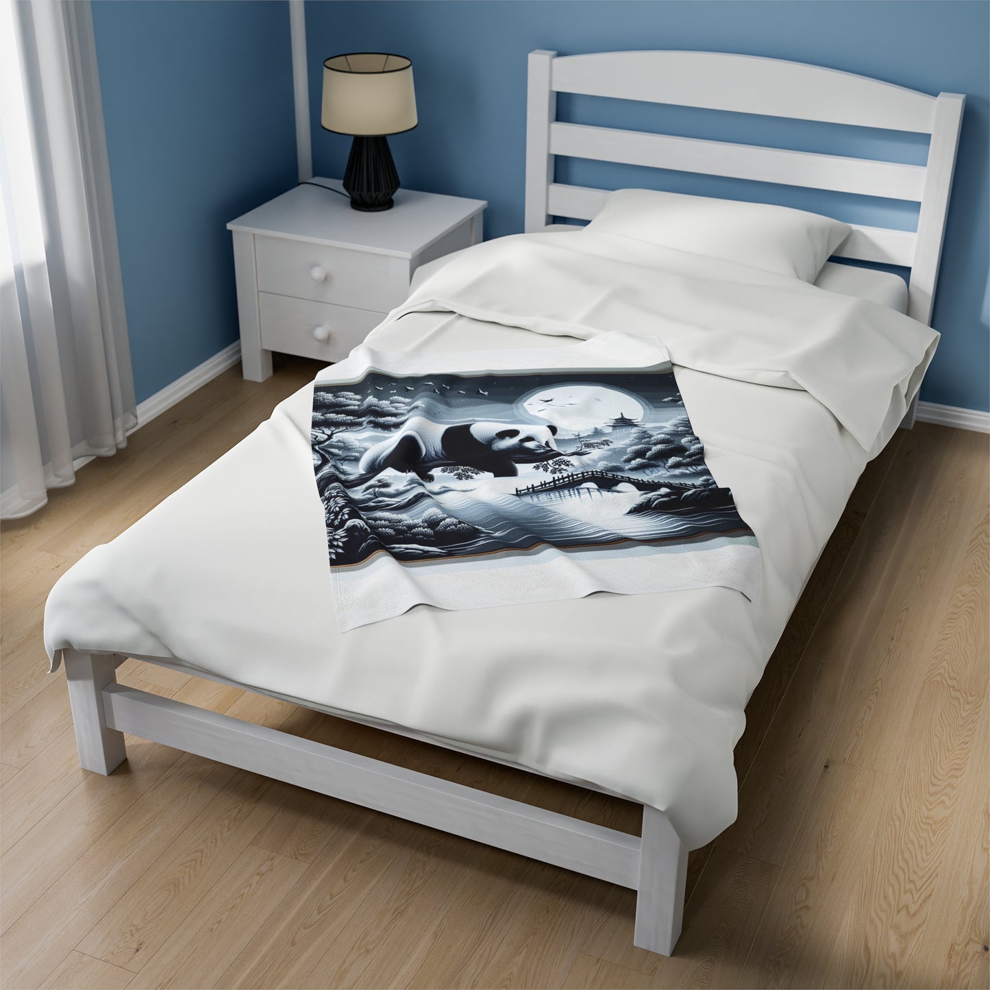 Panda's Moonlight Serenade -Blanket