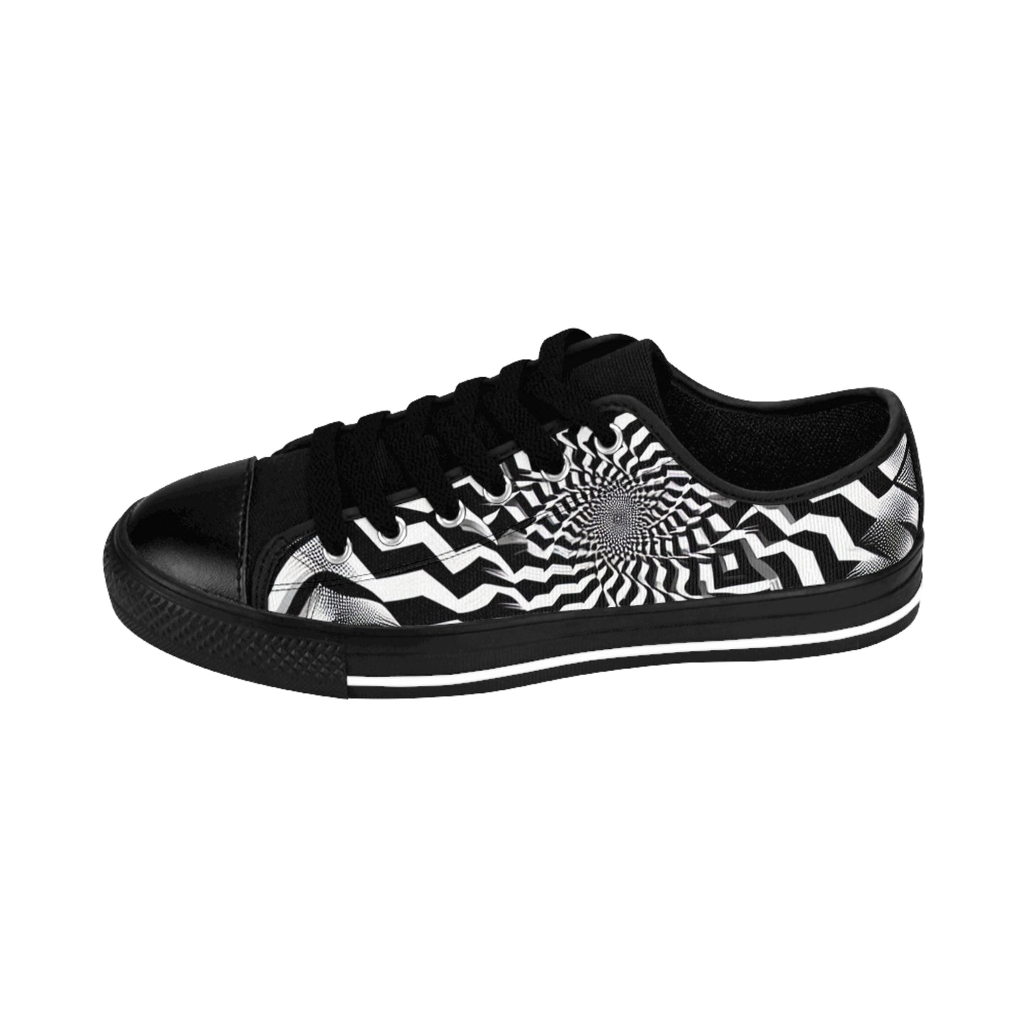 "HypnoDepth Canvas"- LowTop Shoes
