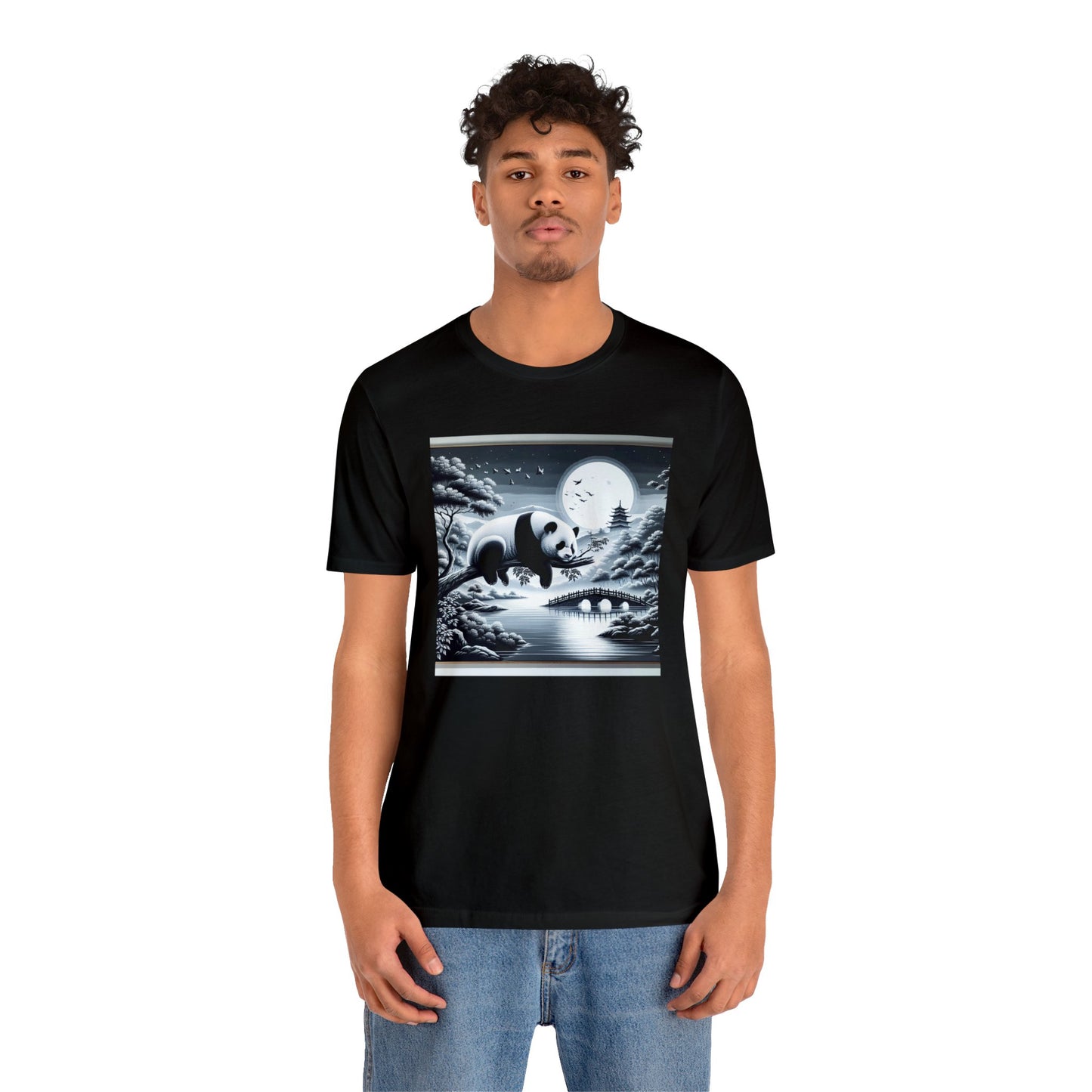 Panda's Moonlight Serenade- Tshirt