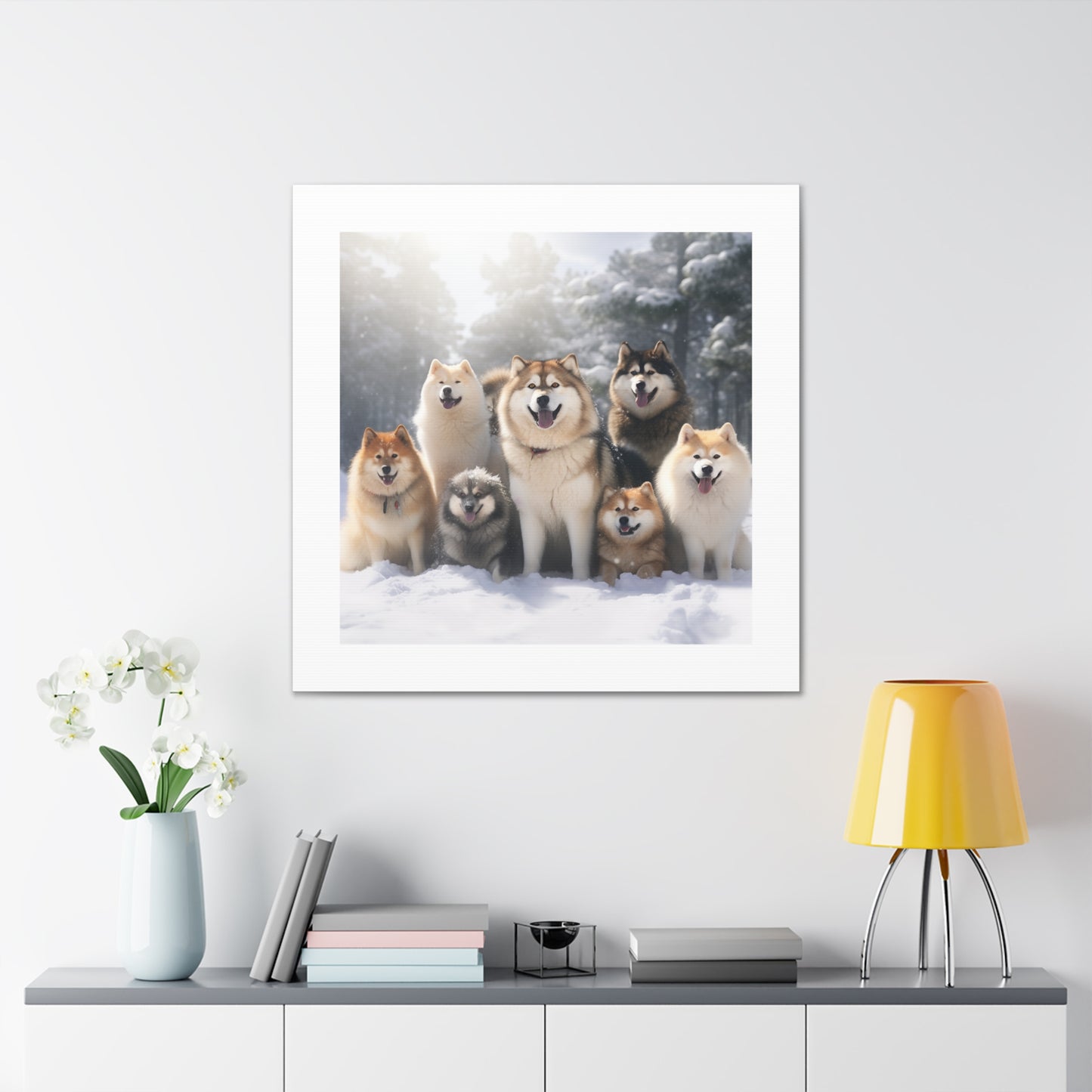 Snowy Dog Pals Print.
