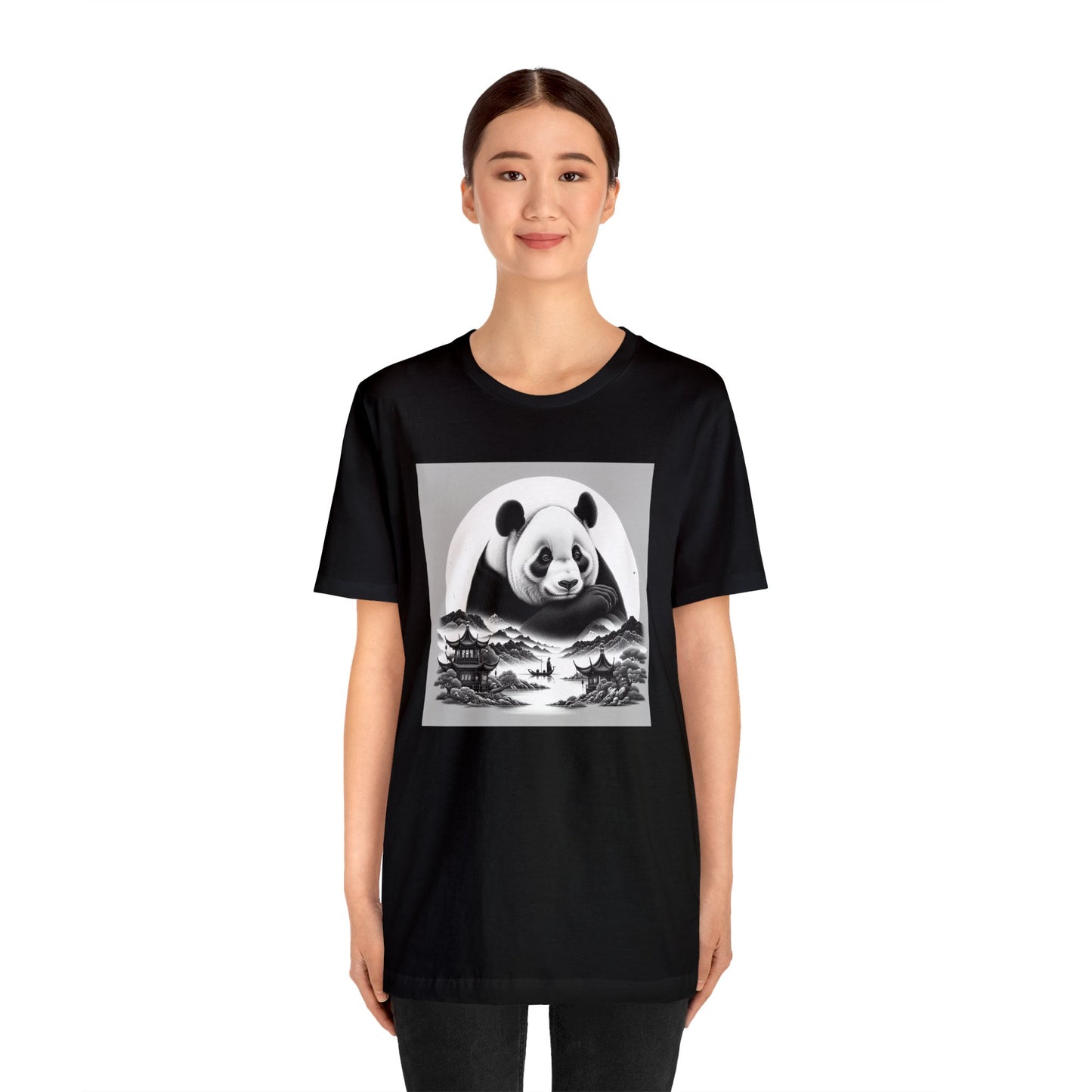 "Moonlit Majesty: Panda's Serenity"- Tshirt