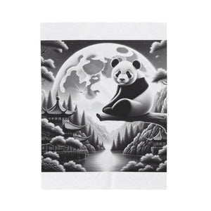 "Moonlit Majesty: Panda's Serenity" -Blanket