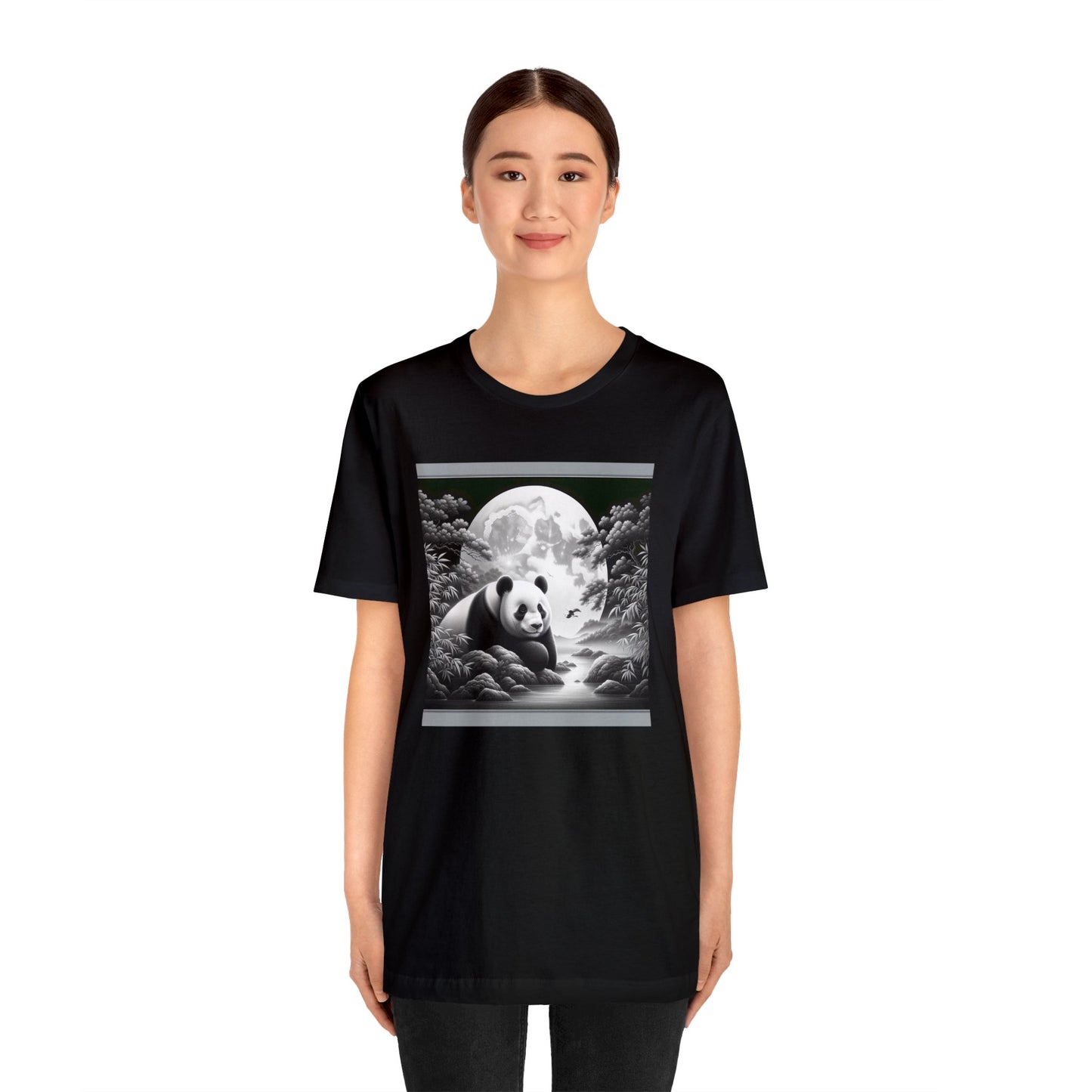 "Moonlit Zen: Panda Majesty"- Tshirt
