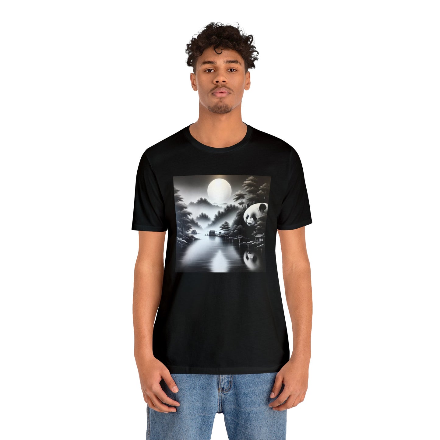 "Moonlit Majesty: Tranquil Panda"- Tshirt