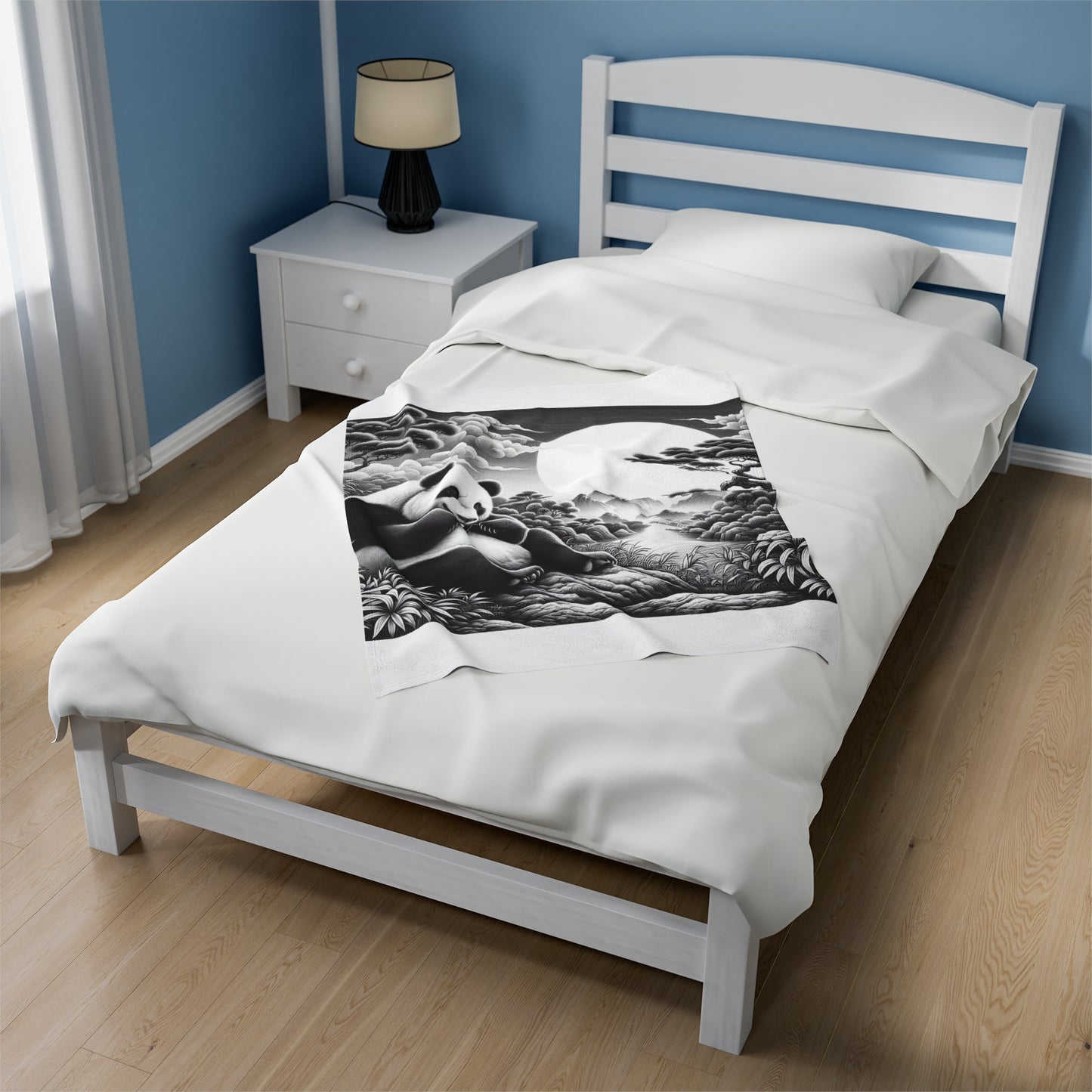 "Panda's Lunar Grace" -Blanket