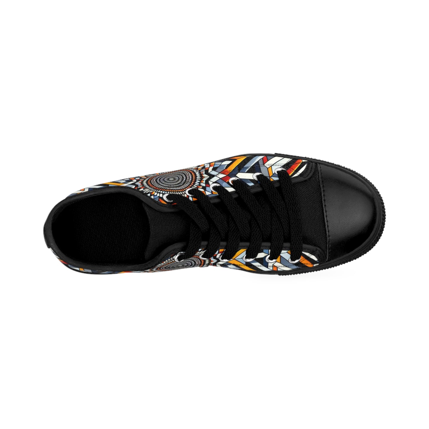 "HypnoSwirl Tapestry"- LowTop Shoes