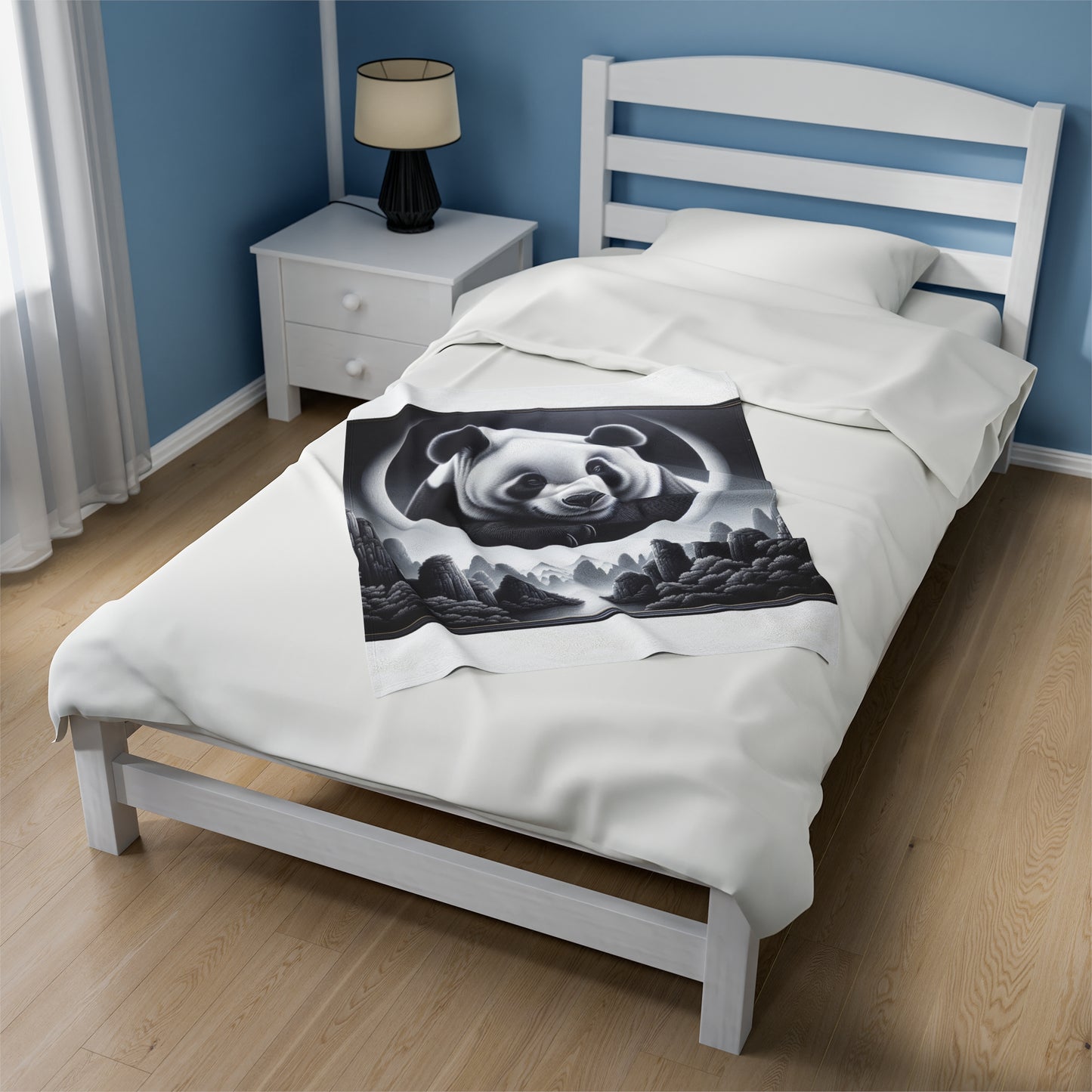 Serene Moonlit Panda -Blanket