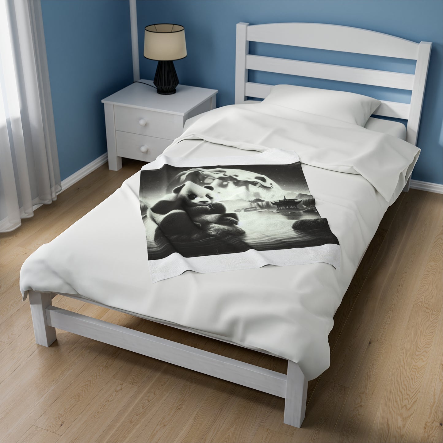"Majestic Moonlit Panda" -Blanket