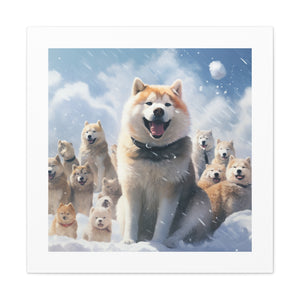 "Snowy Dog Pals Print"