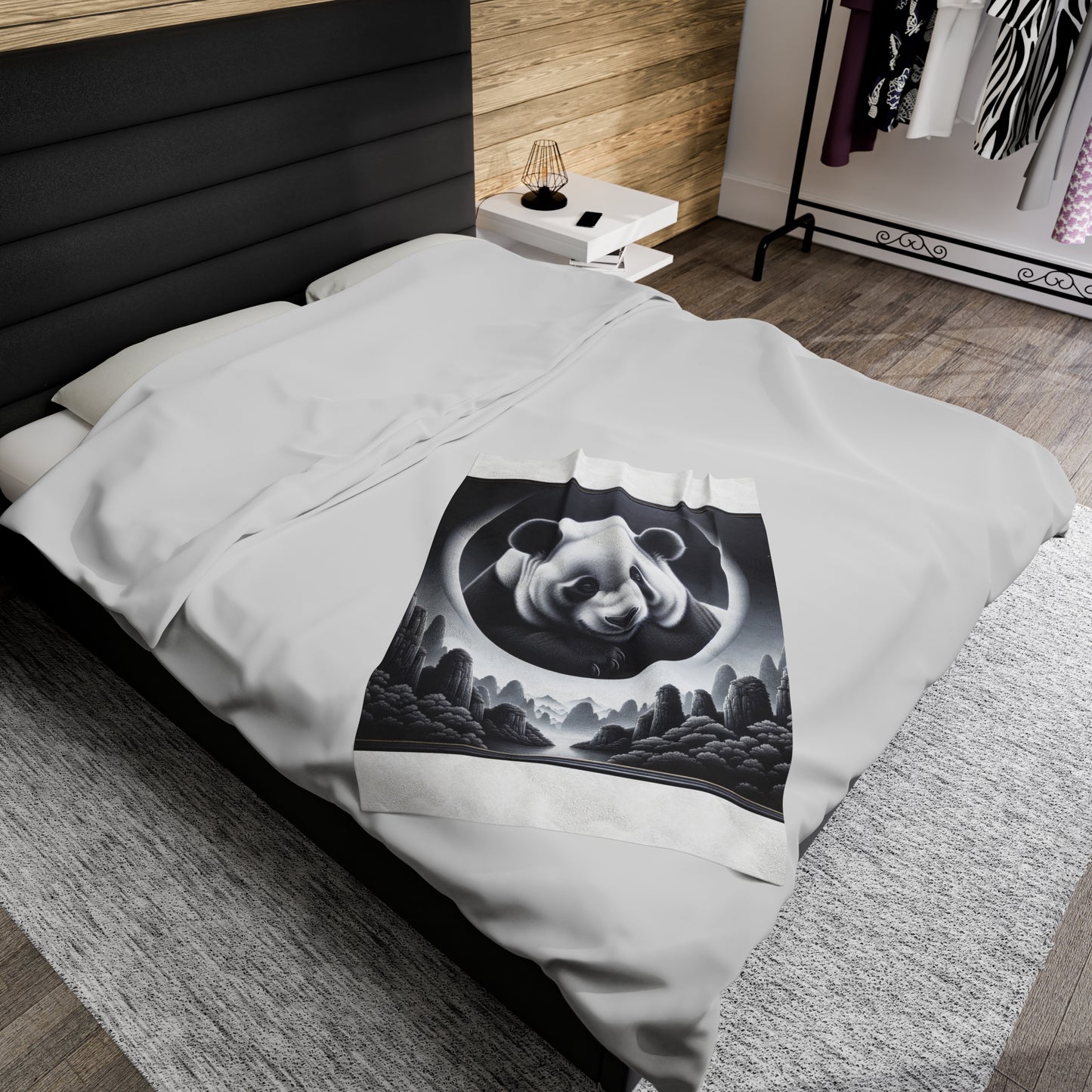 Serene Moonlit Panda -Blanket