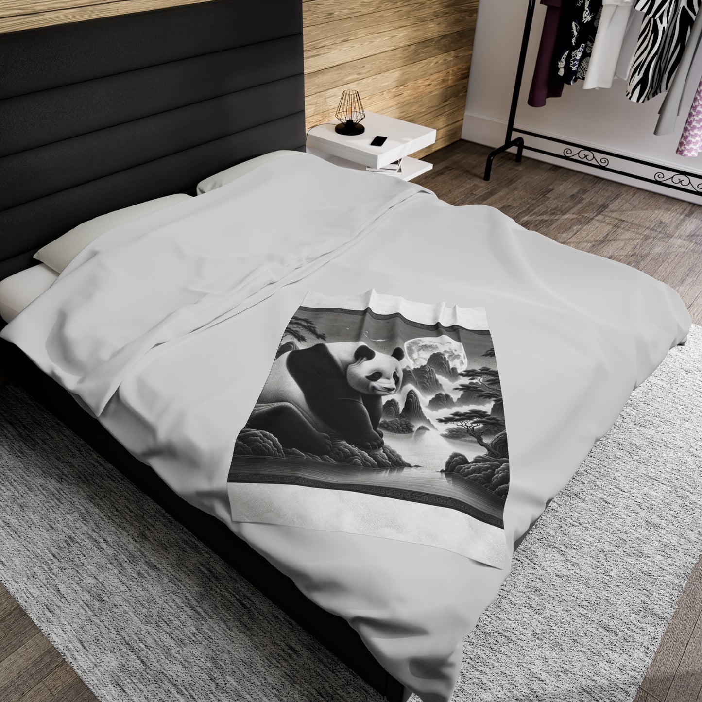 "Panda's Moonlit Grace" -Blanket