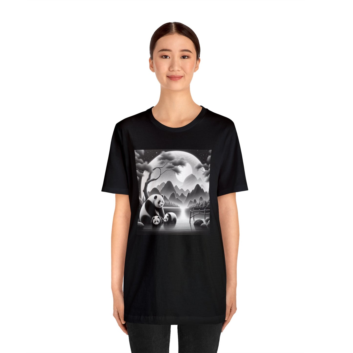 "Panda's Lunar Elegance"- Tshirt