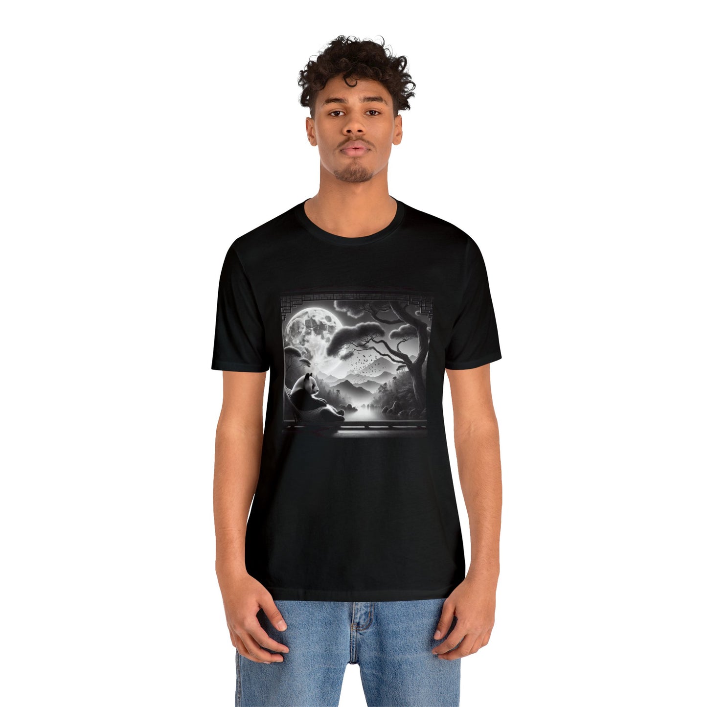 "Serene Lunar Panda"- Tshirt