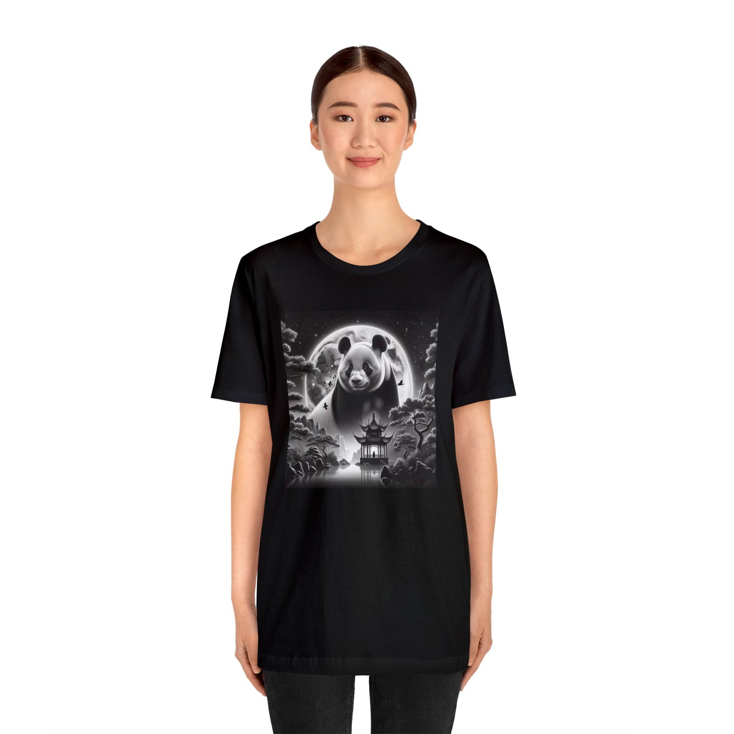 "Moonlit Panda's Grace"- Tshirt