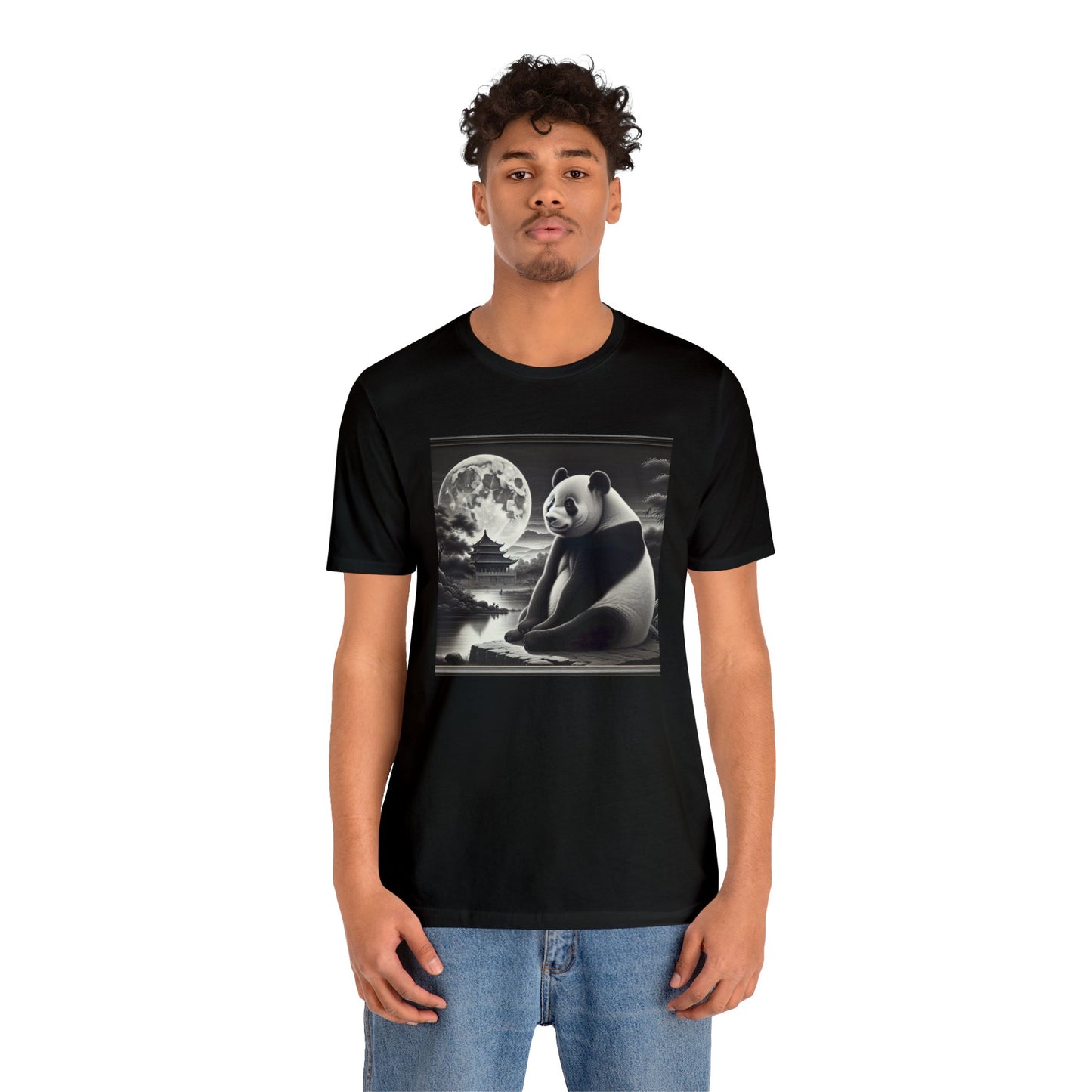 "Majestic Moonlight: Panda's Grace"- Tshirt