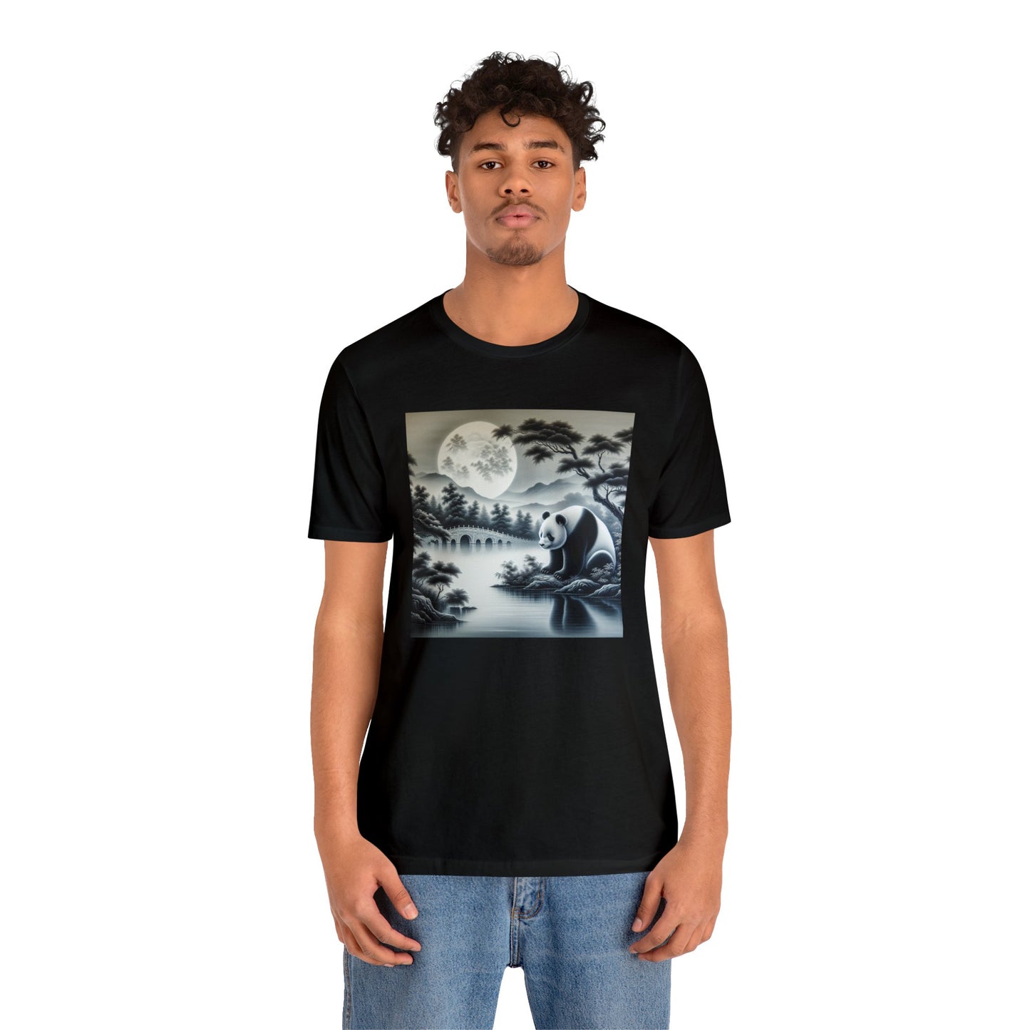 "Panda's Lunar Elegance"- Tshirt