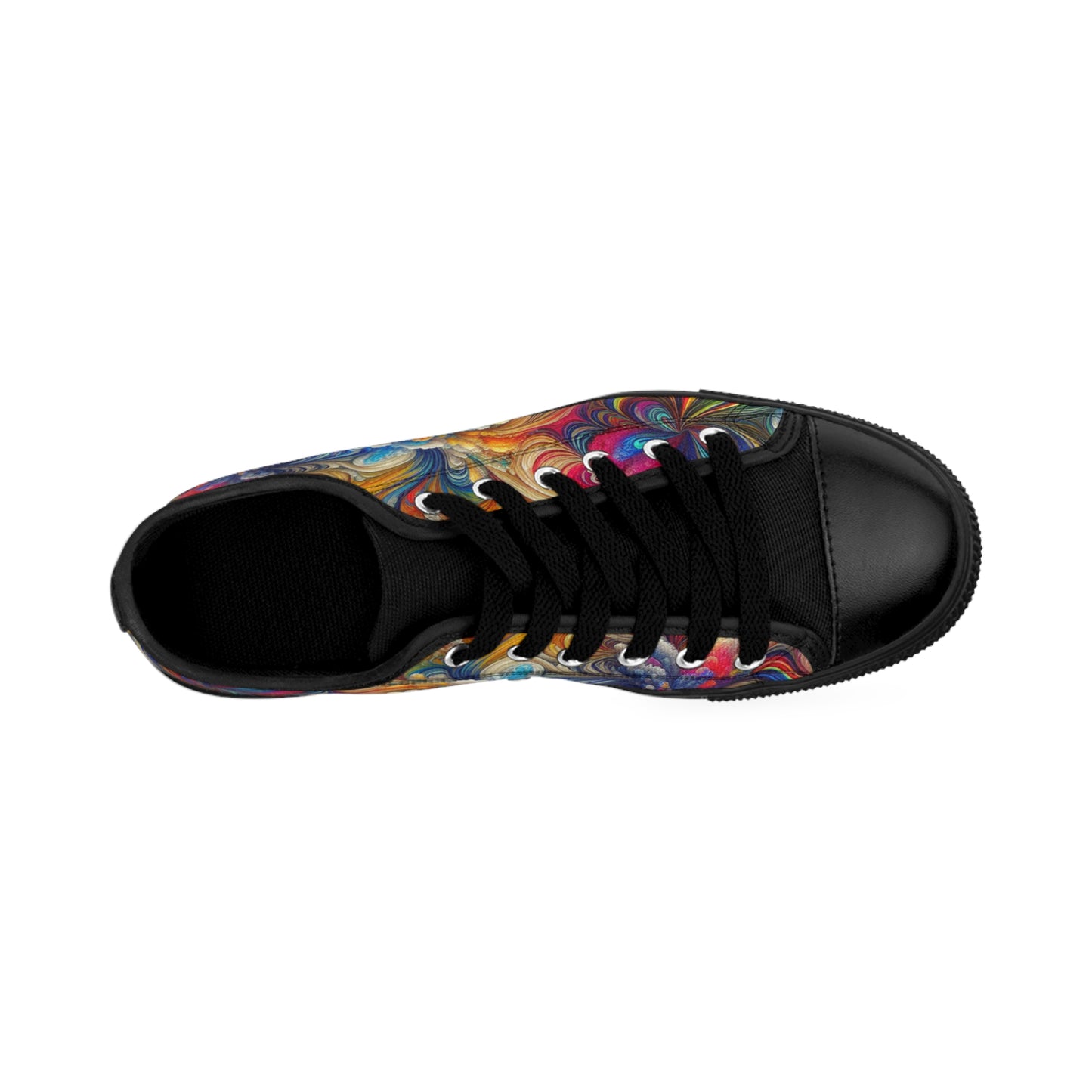 "PsycheBloom Rainbow Canvas"- LowTop Shoes