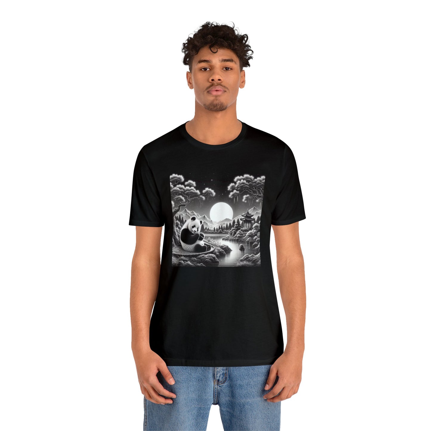 "Panda's Moonlit Majesty"- Tshirt