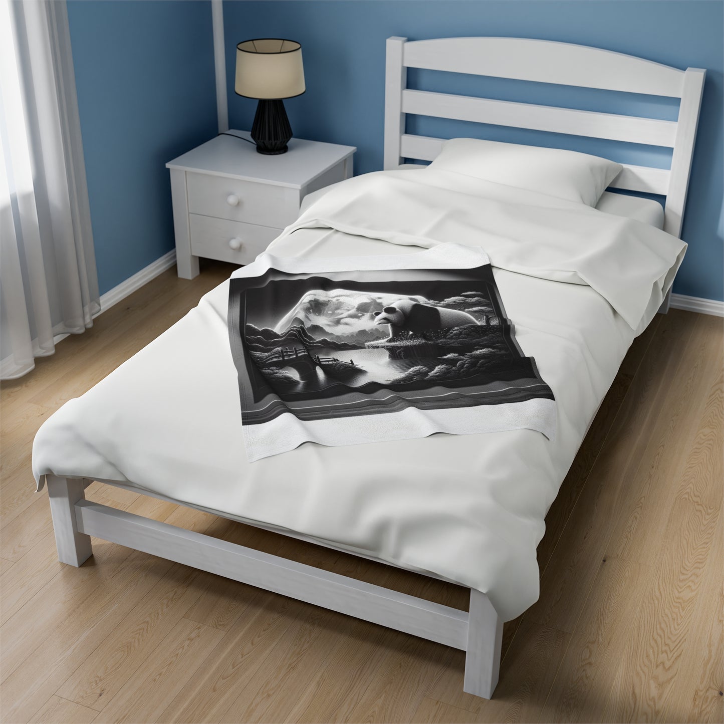 "Moonlit Zen Panda" -Blanket