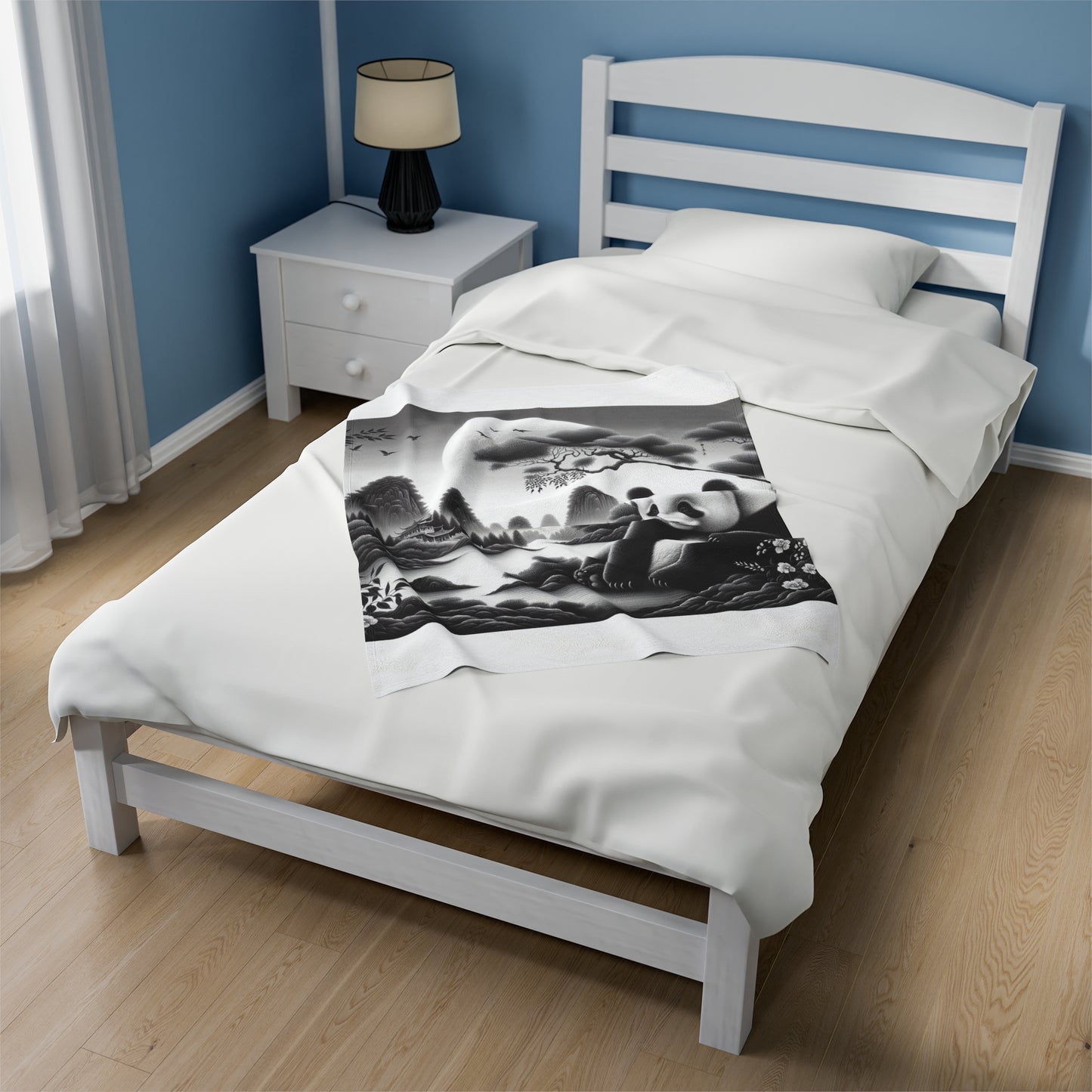 "Panda's Lunar Serenity" -Blanket