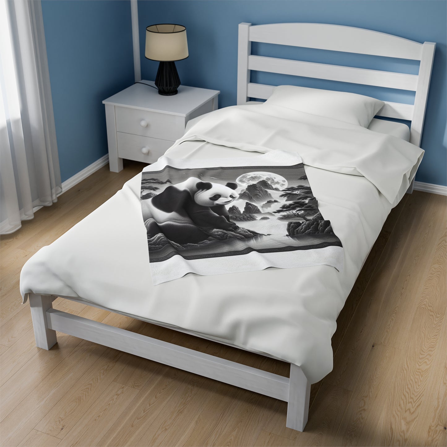 "Panda's Moonlit Grace" -Blanket