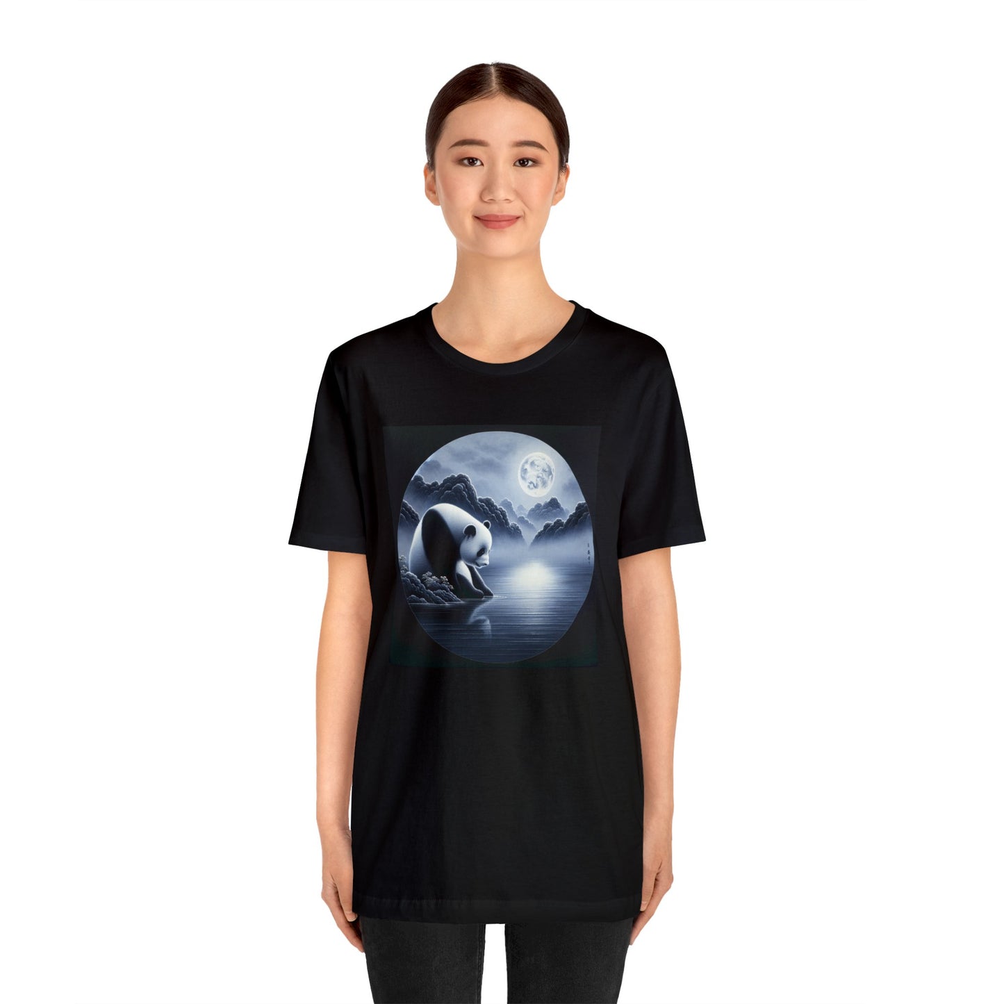 "Moonlit Panda Majesty"- Tshirt