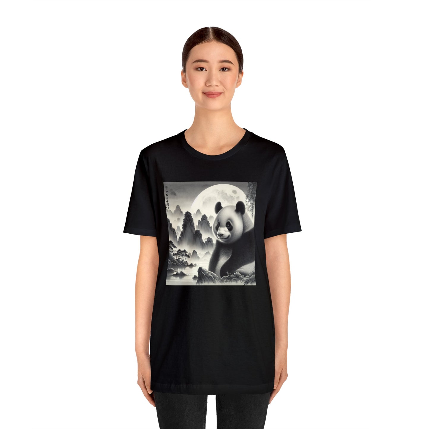 "Moonlit Panda's Grace"- Tshirt