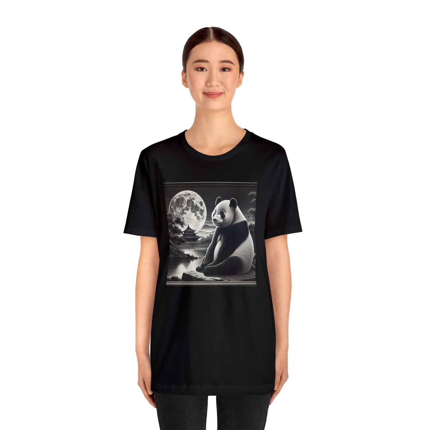 "Majestic Moonlight: Panda's Grace"- Tshirt