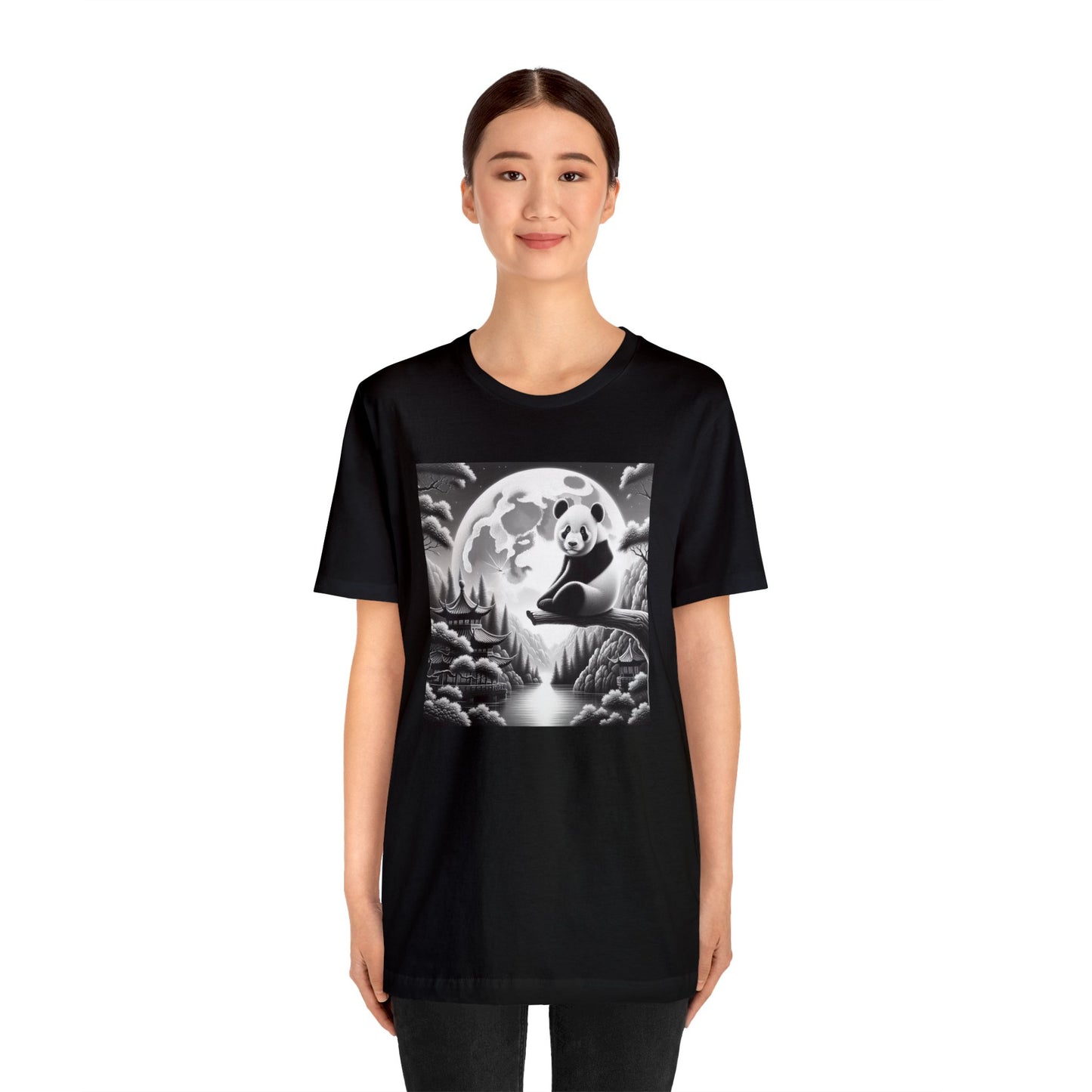 "Moonlit Majesty: Panda's Serenity"- Tshirt