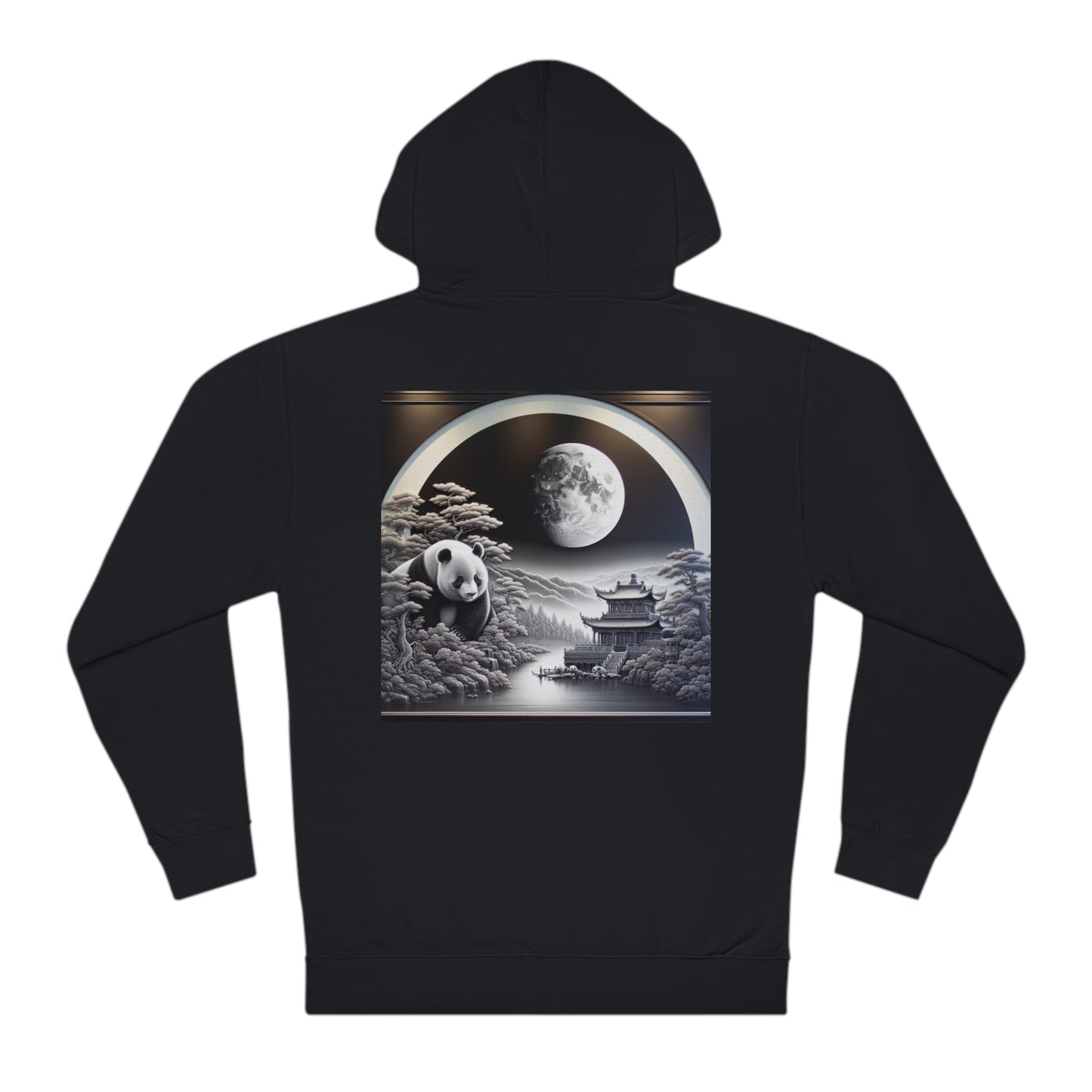 "Moonlit Panda Serenity"- Hoodie